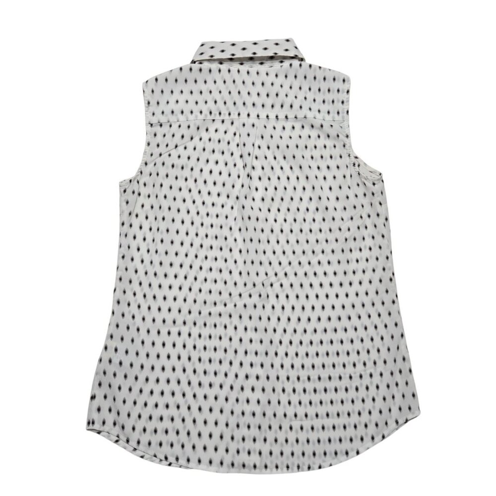 Kenar Blouse Womens Small Sleeveless Button Down Polka Dot Top Career Workwear - Picture 8 of 11